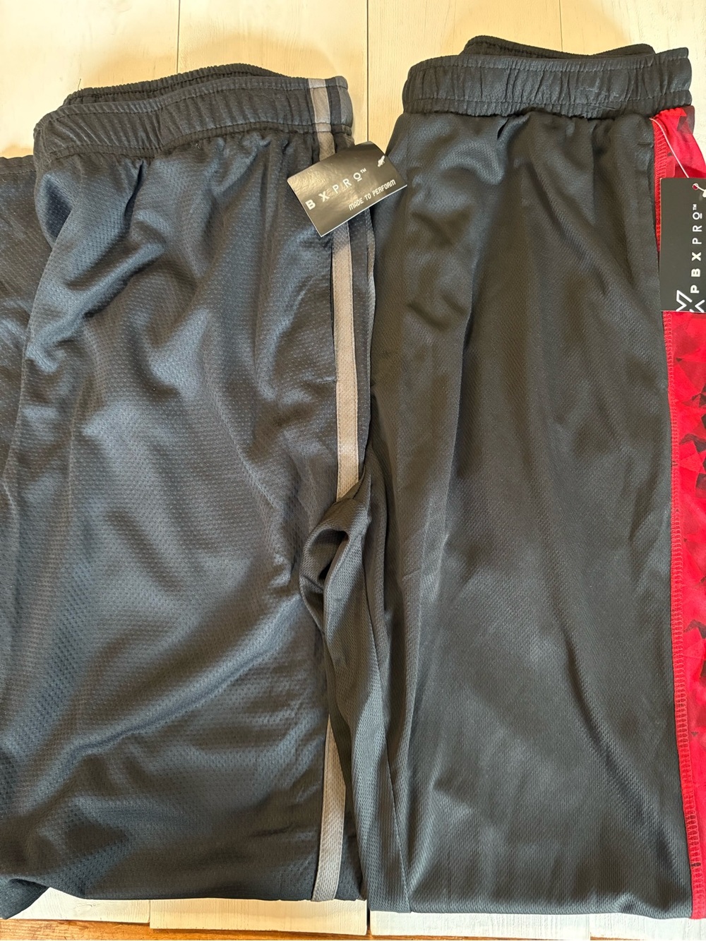Bundle of 2 XPBX PRO ATHLETE Track Pants Mens Size Medium NWT Black Grey Red